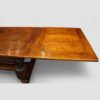 Victorian oak draw leaf dining table in the Elizabethan style end leaf