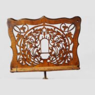 19thc. walnut adjustable music stand fretwork