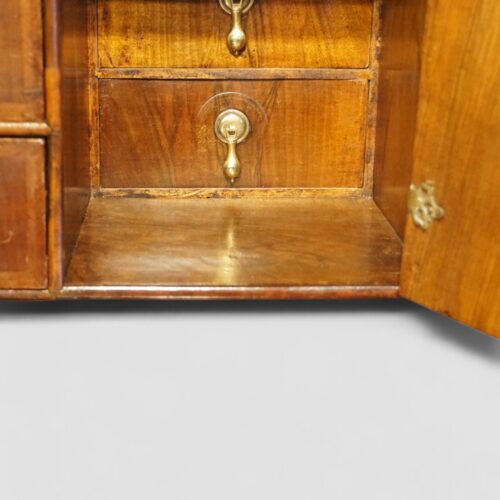 Early 18thc walnut escritoire interior cupboard