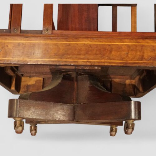 Edwardian inlaid mahogany revolving bookcase base