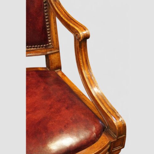 Pair of Walnut desk chairs arm