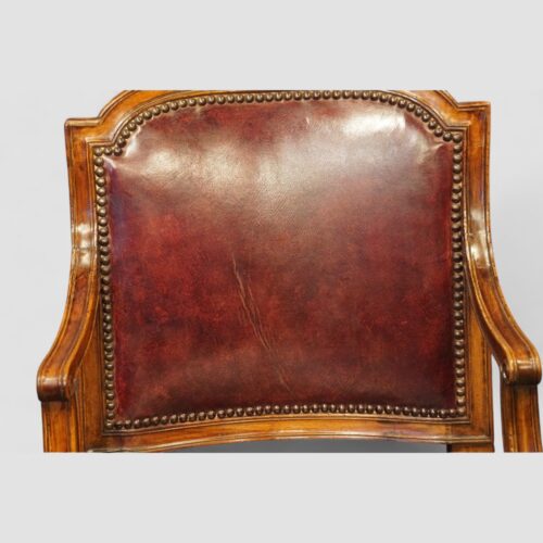 Pair of Walnut desk chairs back panel