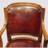 Pair of Walnut desk chairs leather back 2