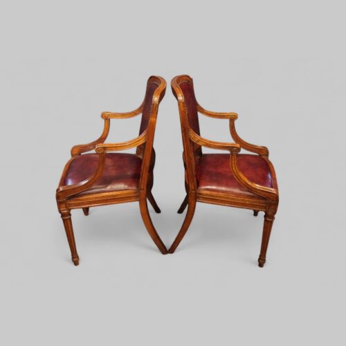 Pair of Walnut desk chairs side