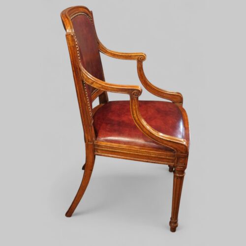 Pair of Walnut desk chairs side view