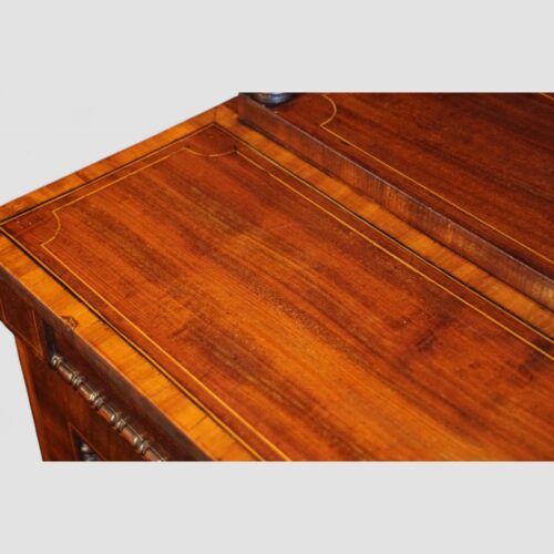 Regency mahogany inlaid chiffonier cross banding