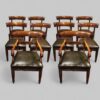 Set of 10 William IV mahogany dining chairs