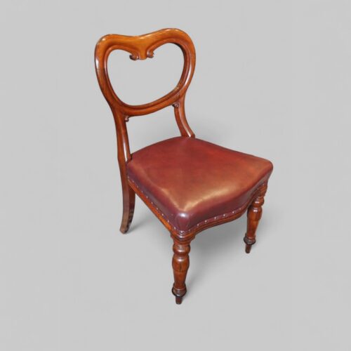 Set of 8 Victorian mahogany dining chairs angle