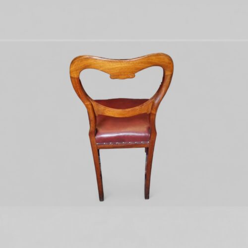 Set of 8 Victorian mahogany dining chairs rear