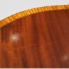 Twin pillar dining table with cross banding banding detail