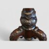 Victorian mahogany duet music stand detail of carving