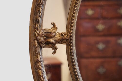 19thc. oval gilt framed mirror moulding