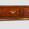 Antique oak cabriole leg dresser base brass plate handle