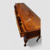 Antique oak cabriole leg dresser base drawers open