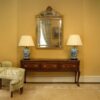 Antique oak cabriole leg dresser base in setting