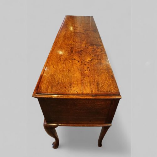 Antique oak cabriole leg dresser base top