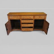Antique oak cupboard dresser base interior
