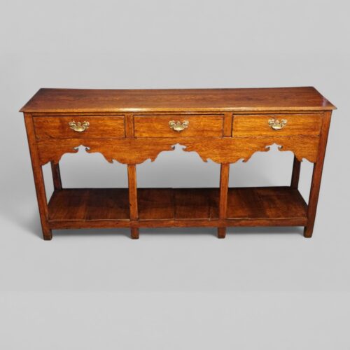 Antique oak pot board dresser base