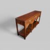 Antique oak pot board dresser base angle