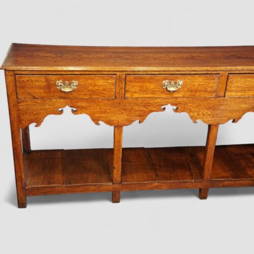 Antique oak pot board dresser base central