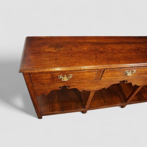 Antique oak pot board dresser base corner