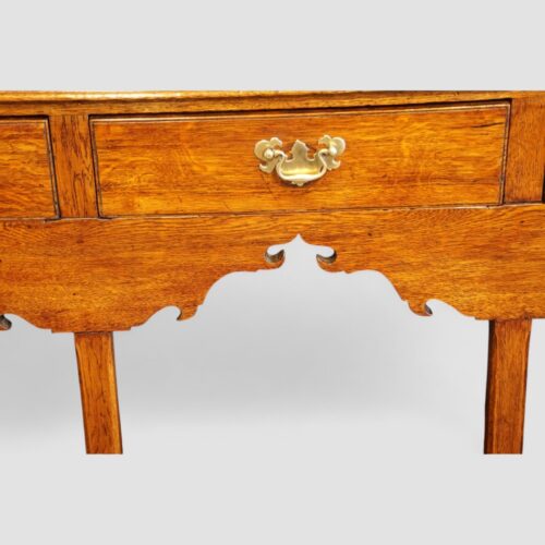Antique oak pot board dresser base handle