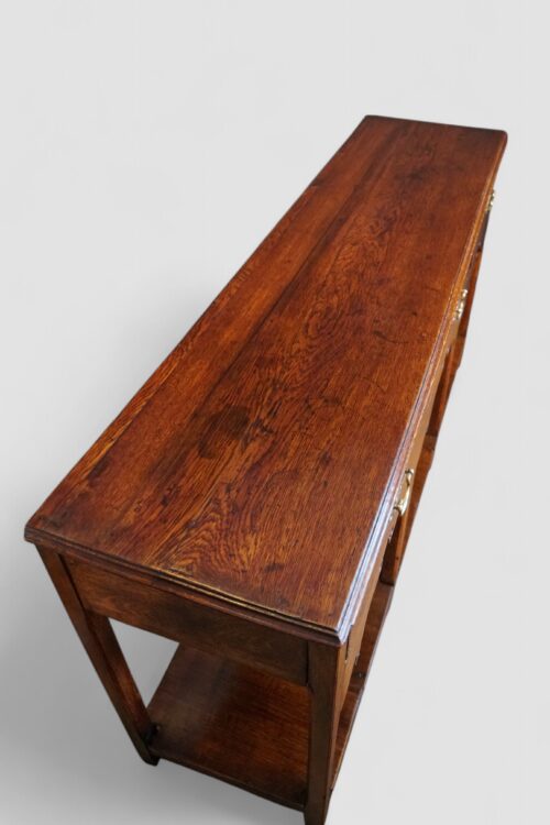 Antique oak pot board dresser base top