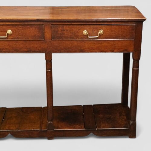 Georgian oak long pot board dresser base corner