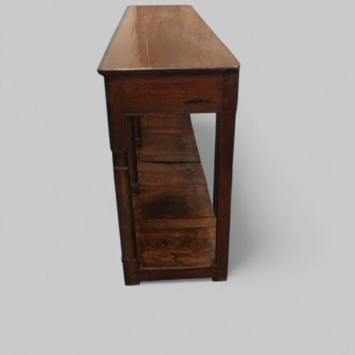 Georgian oak long pot board dresser base end