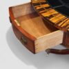 Regency mahogany drum table oak drawer lining
