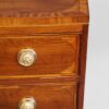 Small Antique mahogany chest fan inlay detail