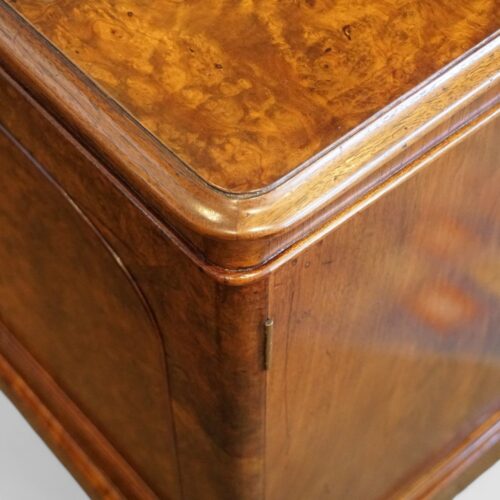 Victorian burr walnut cupboard corner