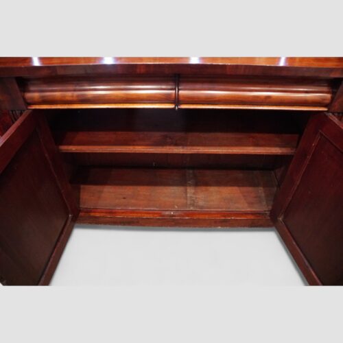 Victorian mahogany chiffonier interior