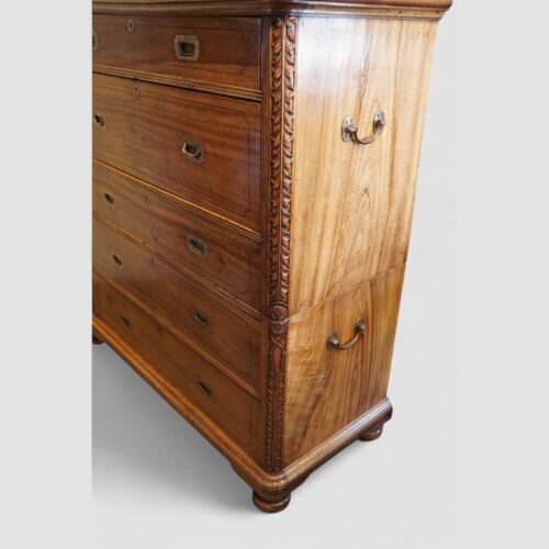 Antique Camphorwood campaign chest end