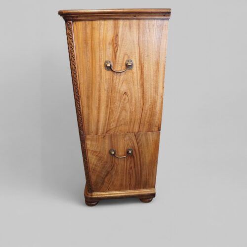 Antique Camphorwood campaign chest end view