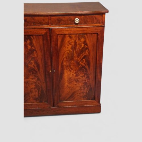 Antique mahogany side cabinet door