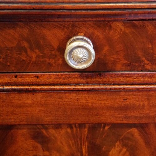Antique mahogany side cabinet knob handle