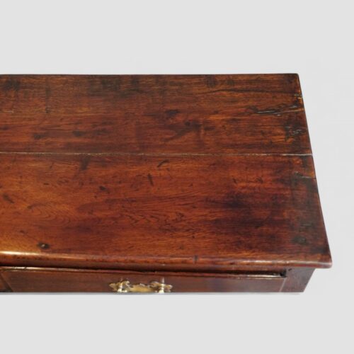 Antique oak dresser base with pot board top corner