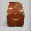 Edwardian mahogany campaign trunk end
