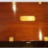 Edwardian mahogany campaign trunk plate centre top