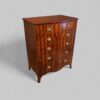 George VI mahogany bow front chest angle