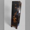 Pair of black lacquer Chinoiserie cupboards left end