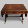 Regency brass inlaid rosewood sofa table
