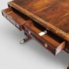Regency brass inlaid rosewood sofa table drawers open