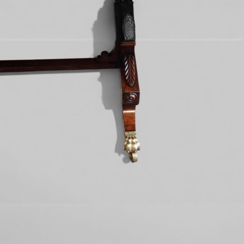 Regency brass inlaid rosewood sofa table leg