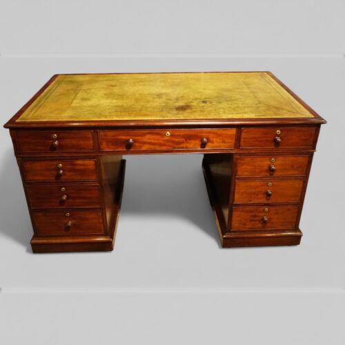 19th century mahogany partners desk