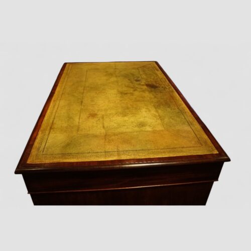 19th century mahogany partners desk end of top