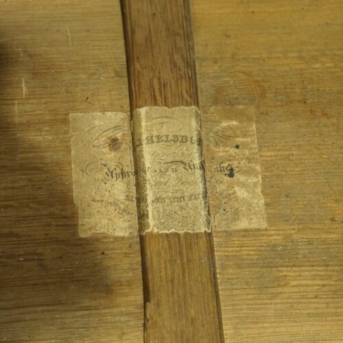 19th century mahogany partners desk trade label J.Helsden cabinetmaker