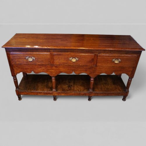 19thc. oak pot board dresser base 1