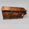 19thc. oak pot board dresser base drawers open